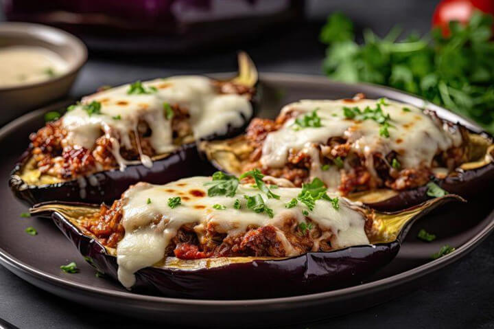 Cheesy Stuffed Eggplant